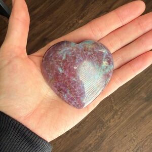 Purple Heart-Shaped Stone